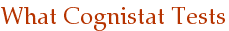 What Cognistat Tests